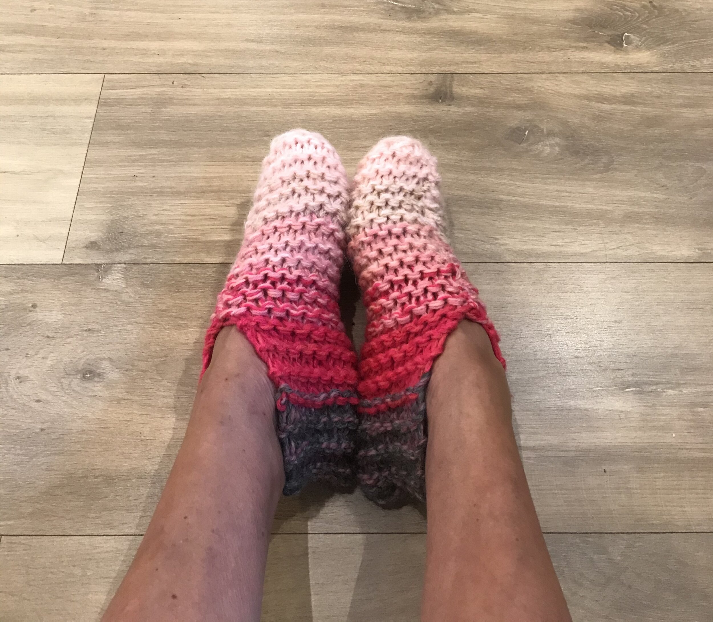 chaussons rainbow rose